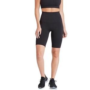 SPANX Size Large Look At Me Now Lamn Seamless Bike Shorts Black High Rise 50180R